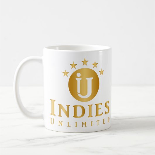 Die Tasse des hübschen Fünf-Sterneverfassers (Links)