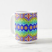 Die Tasse des Kaffees, ein lebhaftes, farbenfrohes (Vorderseite Links)