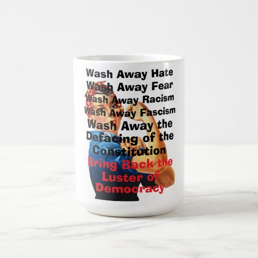 Die Tasse des Kaffees für die Demokratie zurückbri (Mittel)