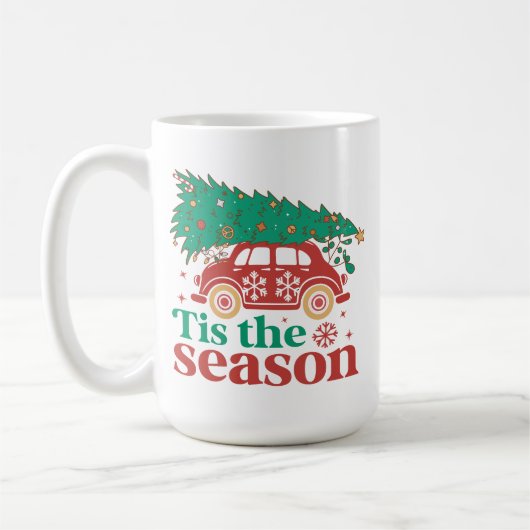 Die Tasse des Kaffees in der Saison (Links)