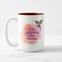 Die Tasse des Kaffees macht sich über morgen keine