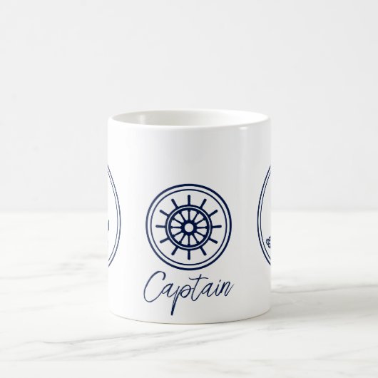 Die Tasse des Kapitäns, der blaue Anker und das Sc (Mittel)