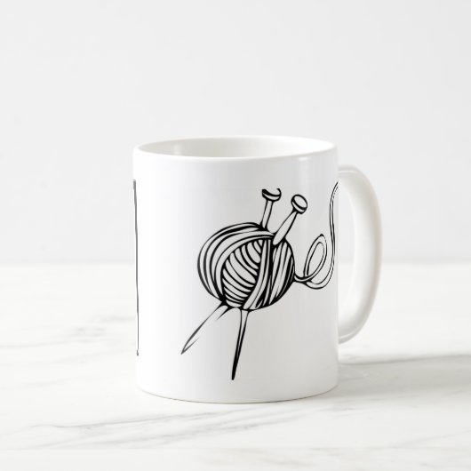 Die Tasse des Mourning Project-Logos für Stricker (VorderseiteRechts)