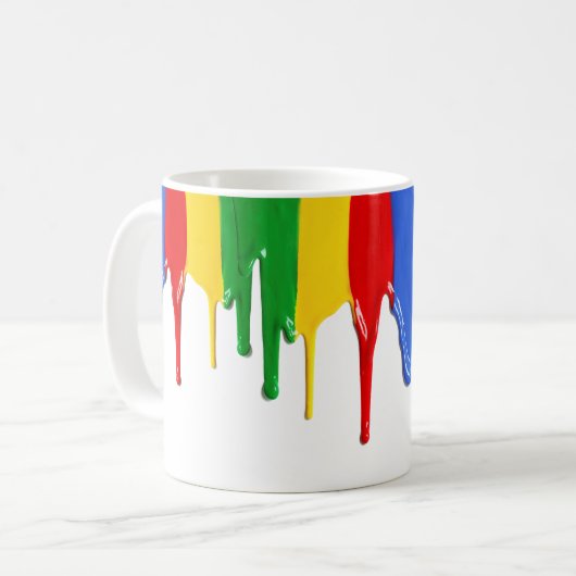 Die Tasse des Paint Modern Art Kaffees (Vorderseite Links)