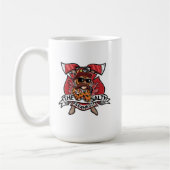 Die Tasse des Salty Tiger-Kaffees (Links)
