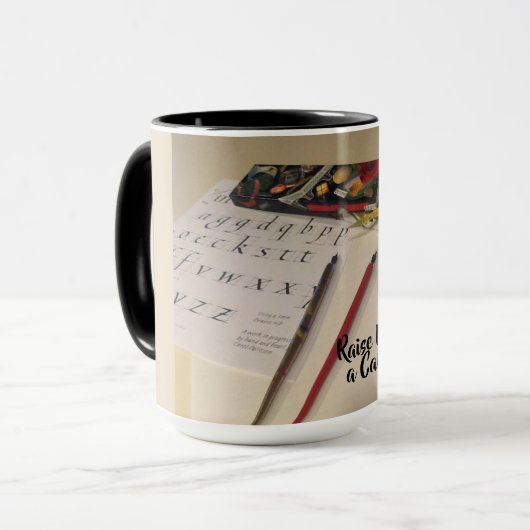 Die Tasse des Schreibkünstlers (Vorderseite Links)