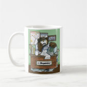 Die Tasse des Schulbus-Fahrdienstleiters (Links)
