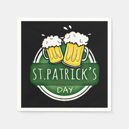 Die Tasse des St. Patrick's Day Biers Serviette (Vorderseite)