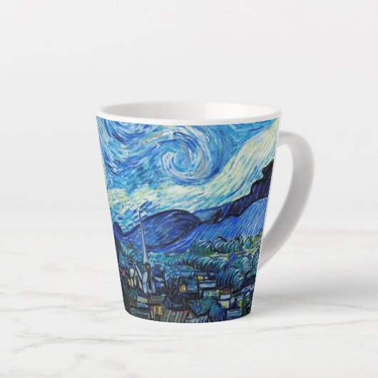 Die Tasse des "Starry Night Van Gogh Latte Coffee" (Rechte Ecke)