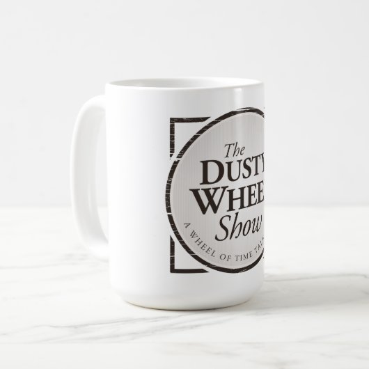 Die Tasse "Dusty Wheel Show Podcast" (Vorderseite Links)