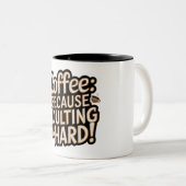 Die Tasse "Erwachsene sind schwer" des Kaffees Lov (VorderseiteRechts)