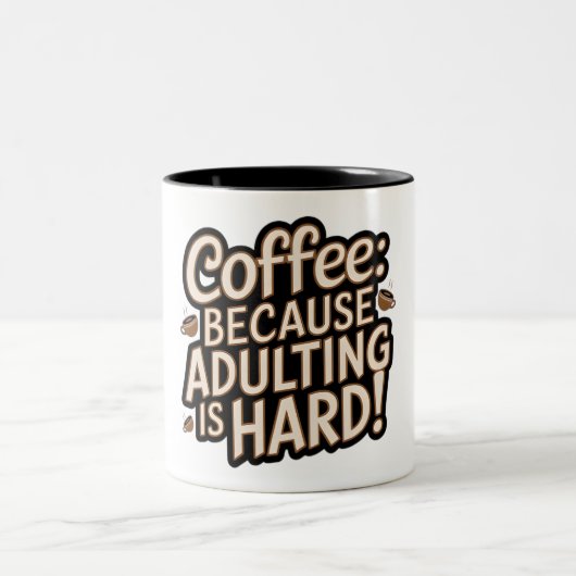 Die Tasse "Erwachsene sind schwer" des Kaffees Lov (Mittel)