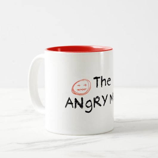 Die Tasse für das Angry-Man-Logo (Vorderseite Links)