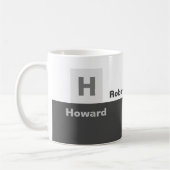 Die Tasse für den einfachen grauen und weißen Kaff (Links)