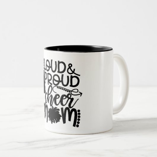 DIE TASSE FÜR EINE "STOLKE MAMA EINES CHEERLEADER" (VorderseiteRechts)