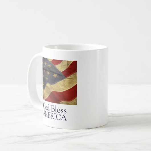Die Tasse "Gott segne Amerika" (Vorderseite Links)