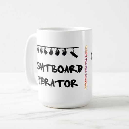 Die Tasse Lightboard Betreibers (Vorderseite Links)