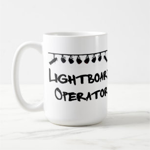 Die Tasse Lightboard Betreibers