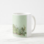 Die Tasse mit lustigem Bild des grünen Frosches (VorderseiteRechts)