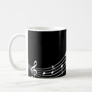 Die Tasse Musik-Symbol-des gewellten