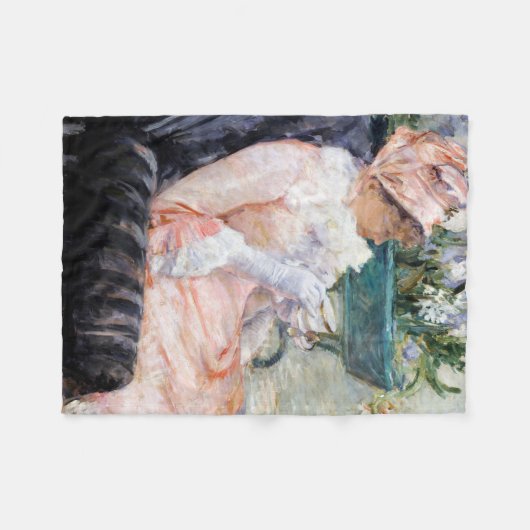 Die Tasse Tee, Mary Cassatt Fleecedecke (Vorderseite (Horizontal))