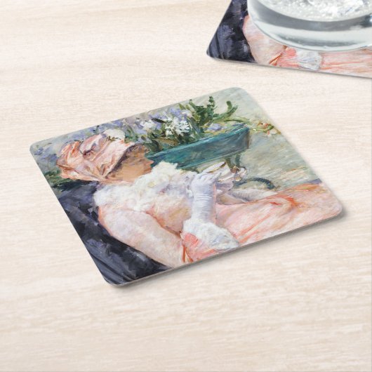 Die Tasse Tee, Mary Cassatt Rechteckiger Pappuntersetzer (angewinkelt)