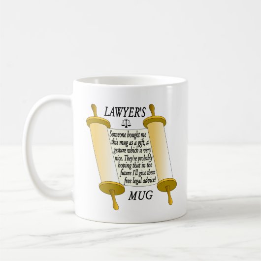 Die Tasse von Funny Lawyer. Rechtsanwältin (Links)