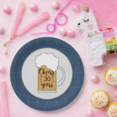 Die Tasse von Graubäumen und Blauen Biersorten fre Pappteller (Party)