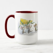 Die Tasse von Weihnachtskäse (Links)