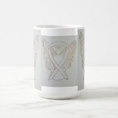 Die Tasse "White Awareness Ribbon Angel" (Mittel)