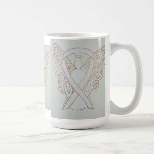 Die Tasse "White Awareness Ribbon Angel" (Rechts)
