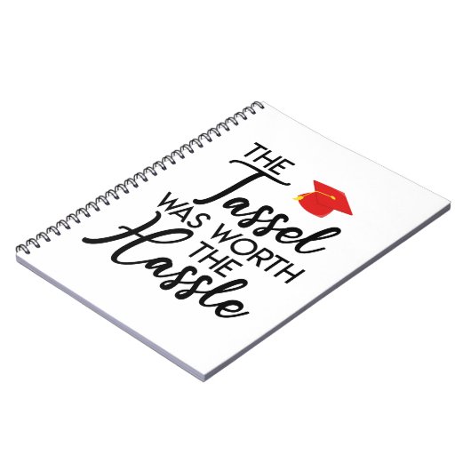 Die Tassel war das Geschenk des helden Abschlusses Notizblock (Linke Seite)