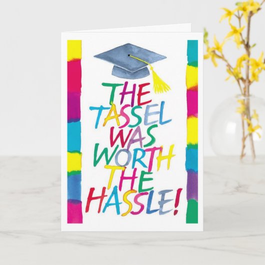 Die Tassel war den Ärger wert Karte (Gelbe Blume)