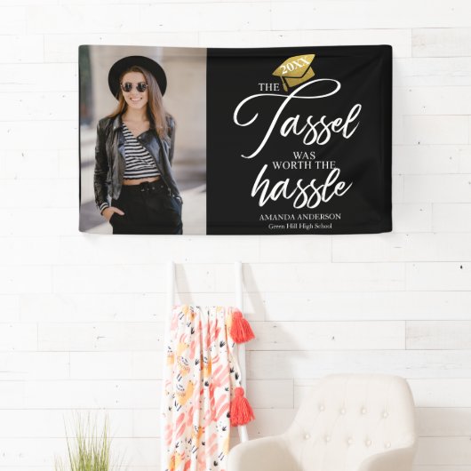 Die Tassel war den einfachen Abschluss schwarz wer Banner (Insitu)