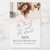 Die Tassel war den Hassle-Abschluss Mini wert Weinetikett (Einzelnes Label)