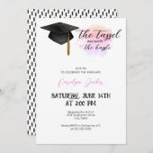 Die Tassel war den schweren Abschluss wert Einladung (Vorne/Hinten)