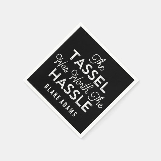 Die Tassel war den schweren Abschluss wert Serviette (Ecke)