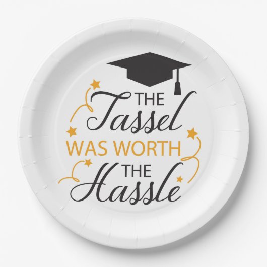 Die Tassel war der Hass wert  Pappteller (Vorderseite)