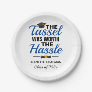 Die Tassel war die Hassle-Klasse von 2021 Pappteller