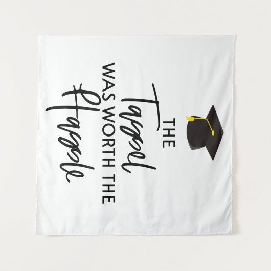 Die Tassel war die mürrische Graduierungspartei we Wandteppich (Vorderseite (Horizontal))