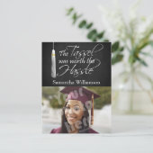 Die Tassel war es wert, den Ärger zu machen Ankündigungspostkarte (Stehend Vorderseite)