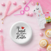 Die Tassel war es wert, den harten roten Graduate Pappteller (Party)