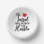 Die Tassel war es wert, den harten roten Graduate Pappteller (Vorderseite)