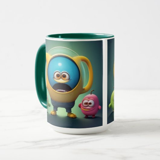 "Die Tassen-Gang – Außerirdisch verspielt" Tasse (Vorderseite Links)