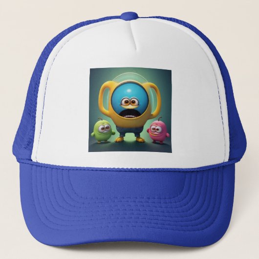 "Die Tassen-Gang – Außerirdisch verspielt" Truckerkappe (Vorderseite)