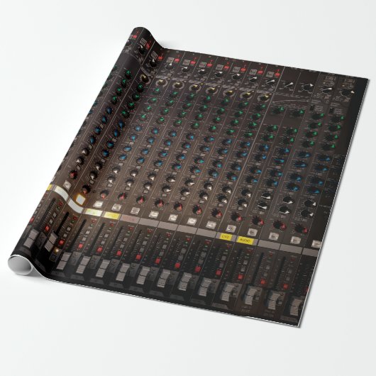 Die Taste am Audio-Mixer Geschenkpapier (Ungerollt)