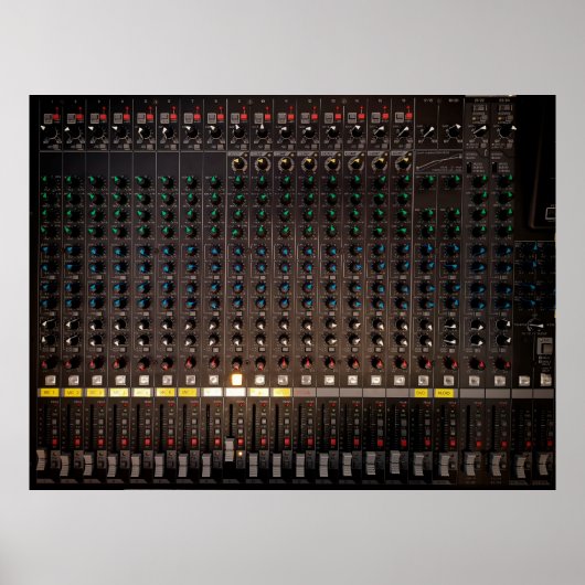 Die Taste am Audio-Mixer Poster (Vorne)