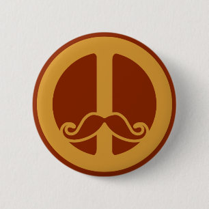 Die Taste Peace Stache Button