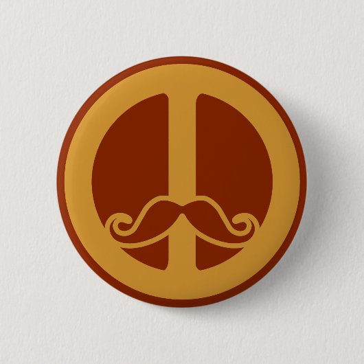 Die Taste Peace Stache Button (Vorderseite)