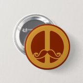 Die Taste Peace Stache Button (Vorne & Hinten)